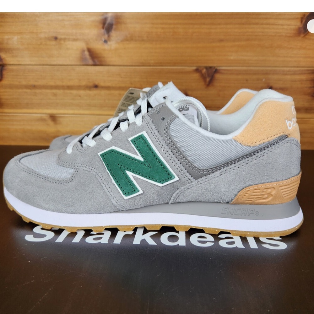 New Balance Womens Wl574RF2 Gray Green Running Shoes Size 11